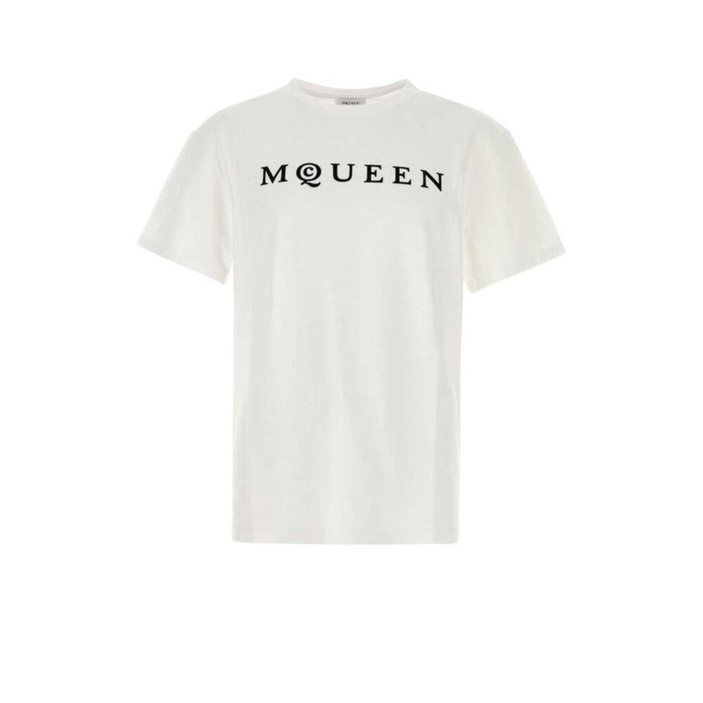 Alexander Mcqueen Men White Cotton T-Shirt